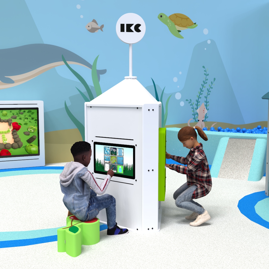 To zdjęcie pokazuje interaktywny system do zabaw Playtower touch white