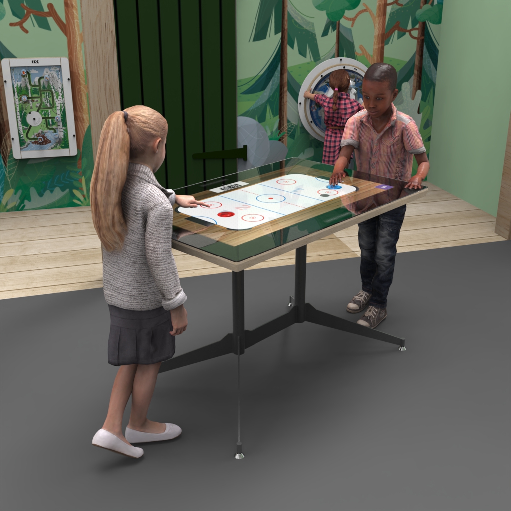 ilustracja wrażenie nastroju interaktywny stół do zabawy wersja deluxe z grami ściennymi